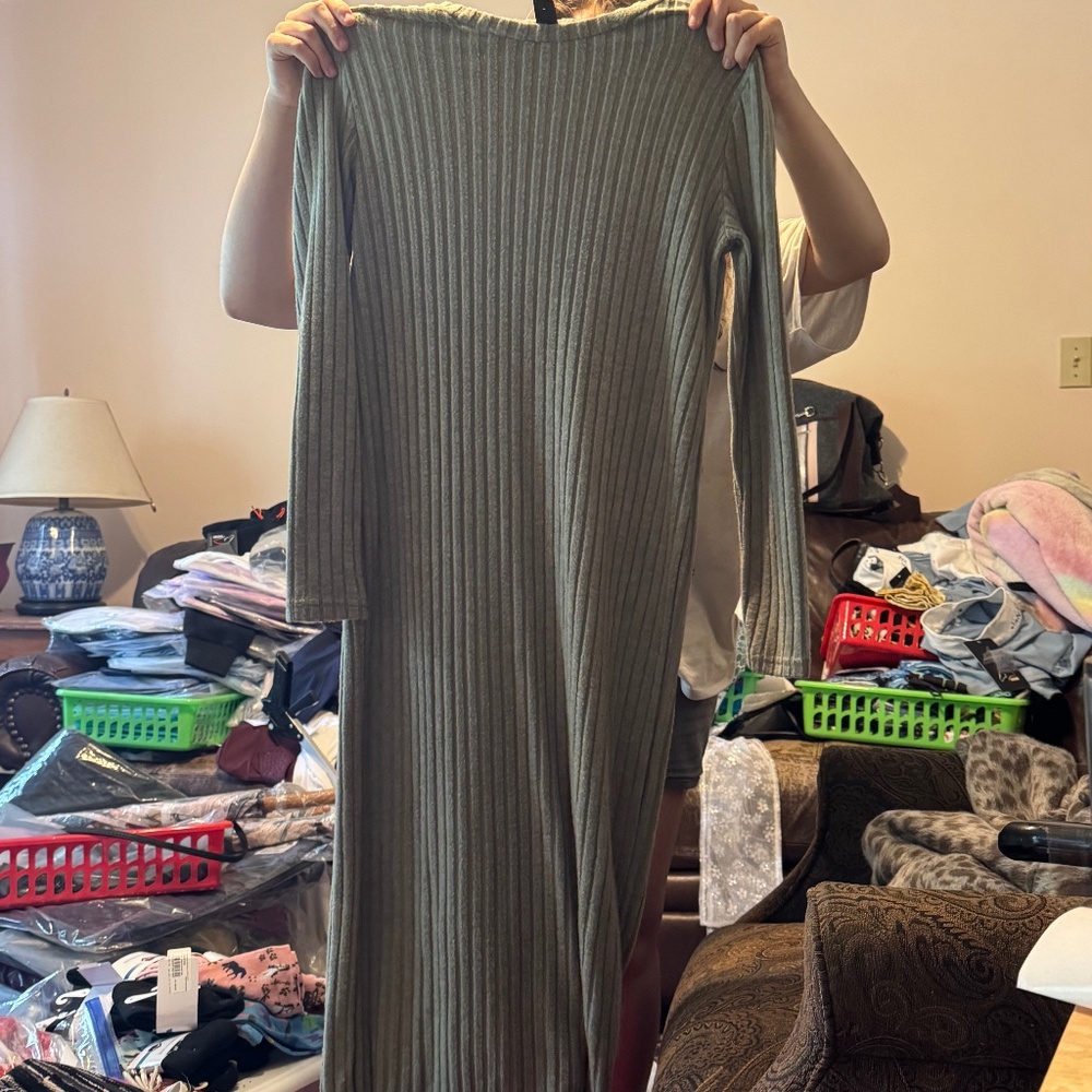 Long Slim knit type dress